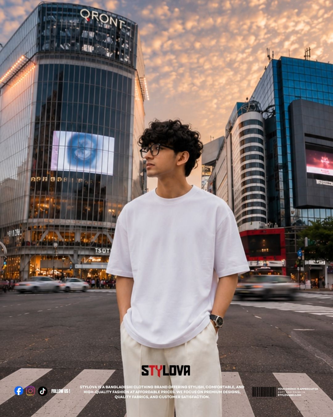 Solid Drop Shoulder T Shirt | White